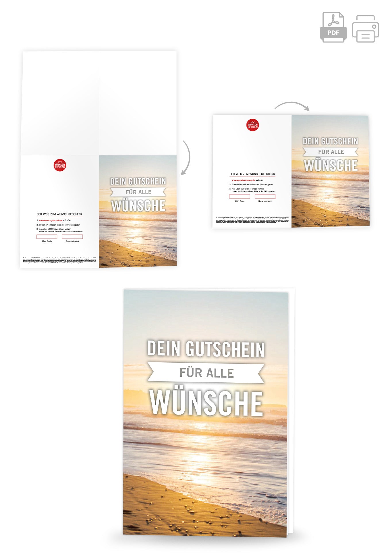 Wunschgutschein Für alle Wünsche - Strand – Geschenkgutschein Ansicht 4