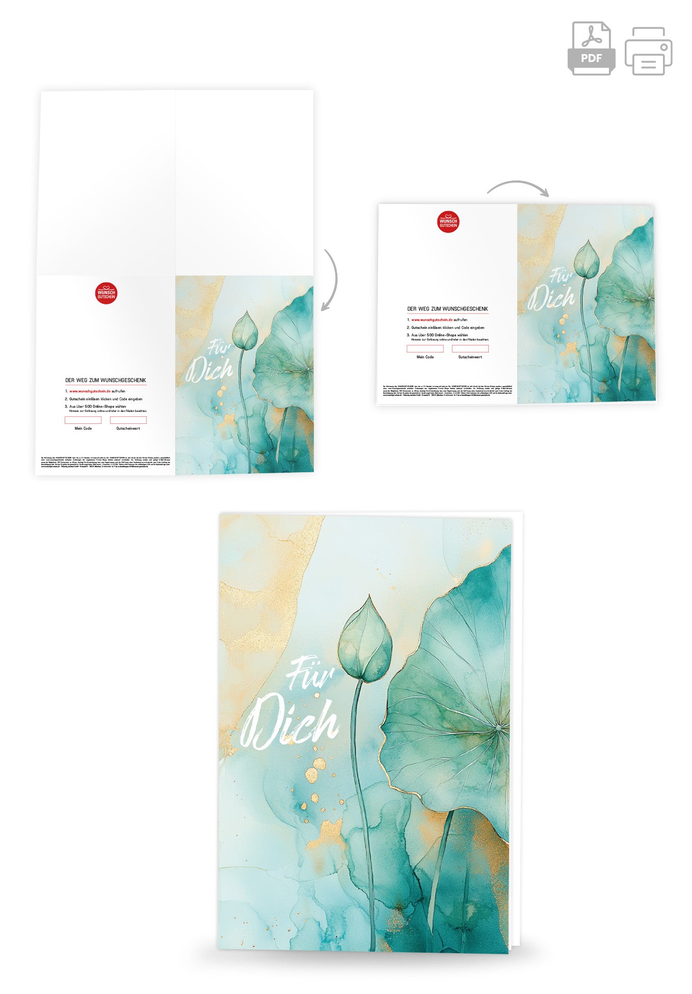 Wunschgutschein Für Dich - Seerose – Geschenkgutschein Ansicht 4