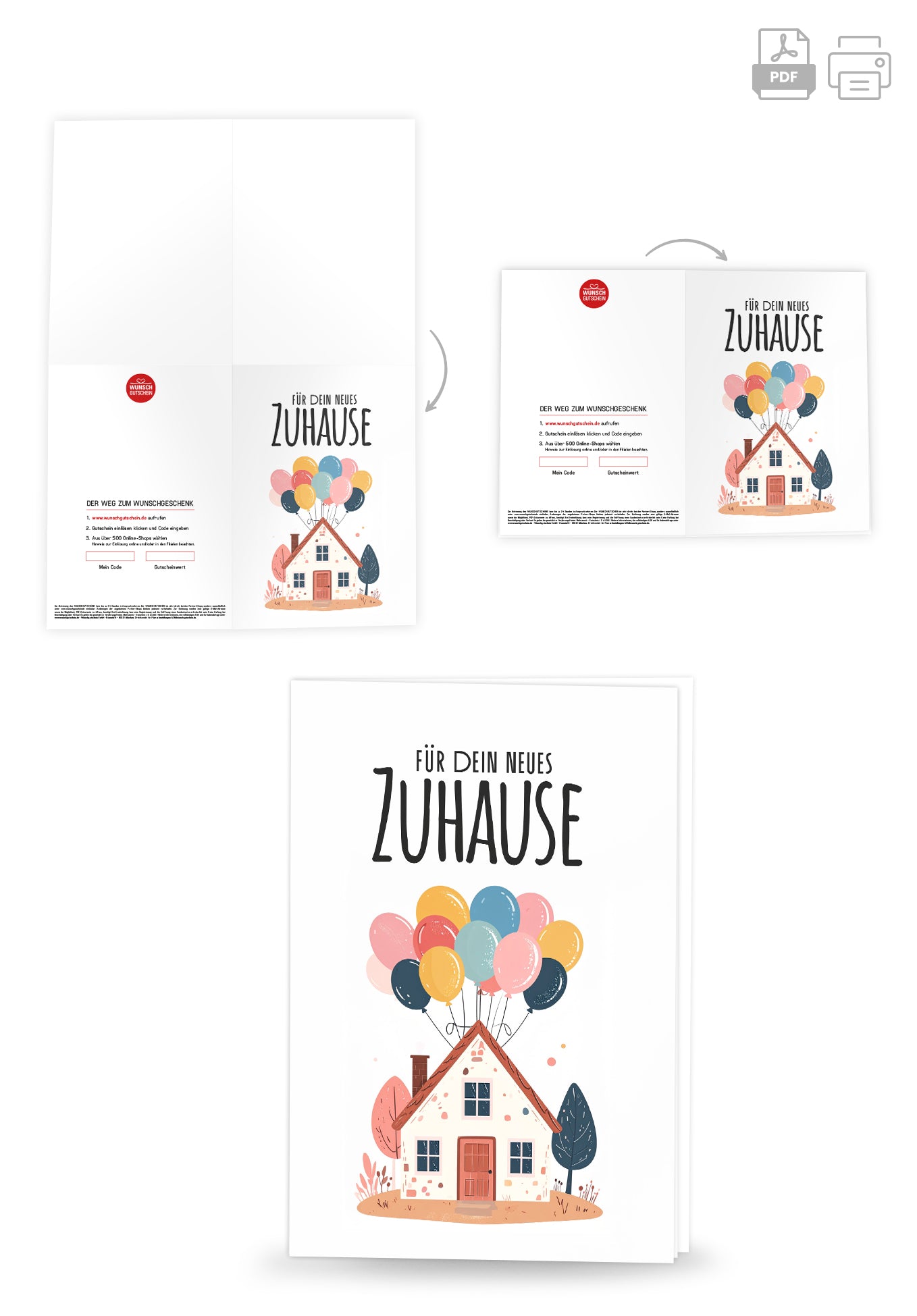 Wunschgutschein Für dein neues Zuhause - Ballonhaus PDF – Geschenkgutschein Ansicht 4