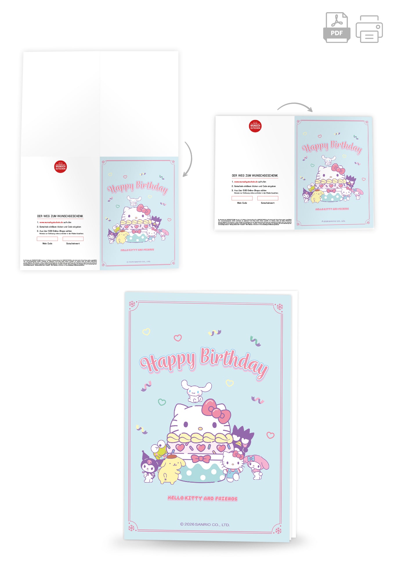 Hello Kitty - Happy Birthday - Hellblau