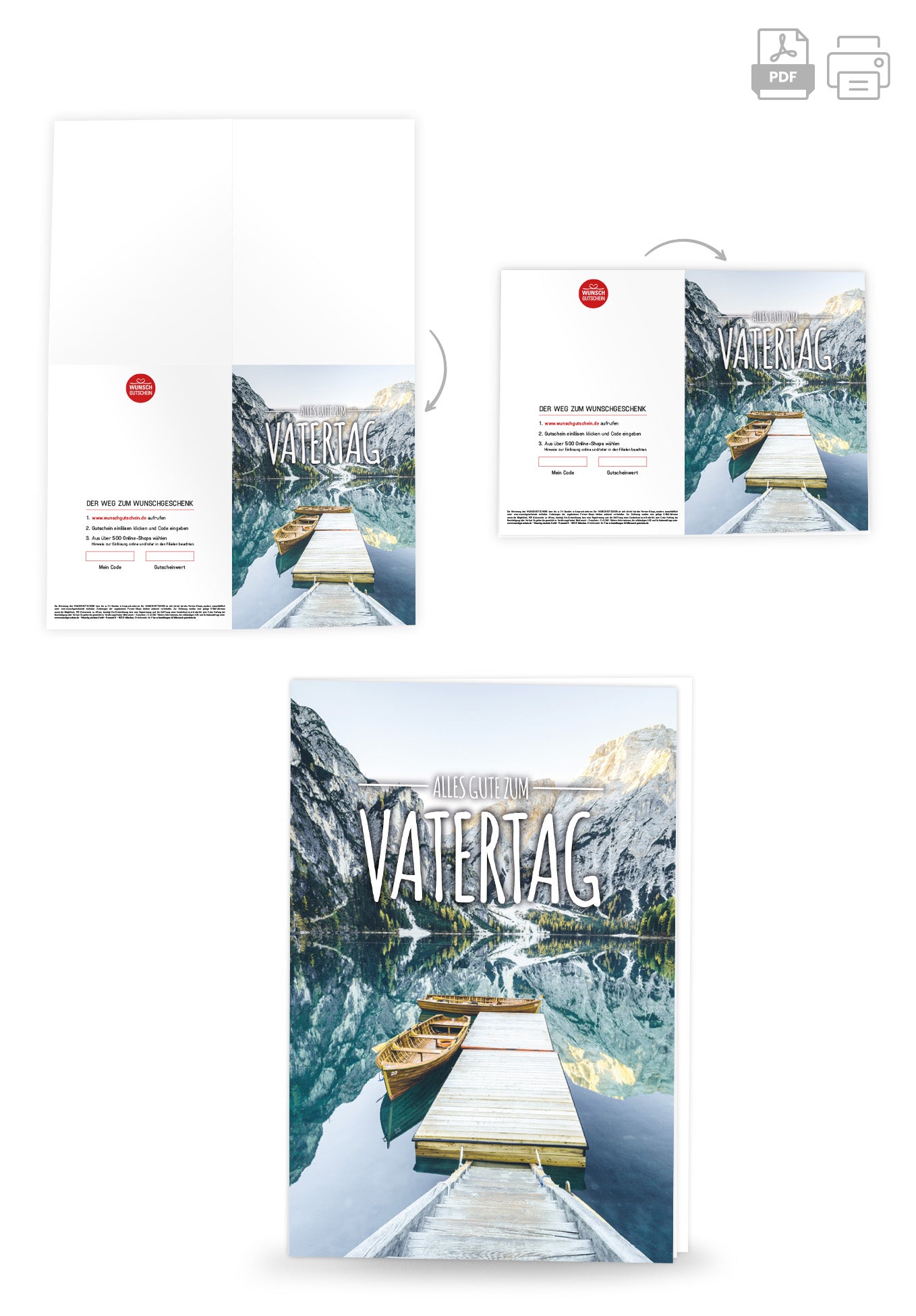 Wunschgutschein Alles Gute Vatertag - Steg – Geschenkgutschein Ansicht 4