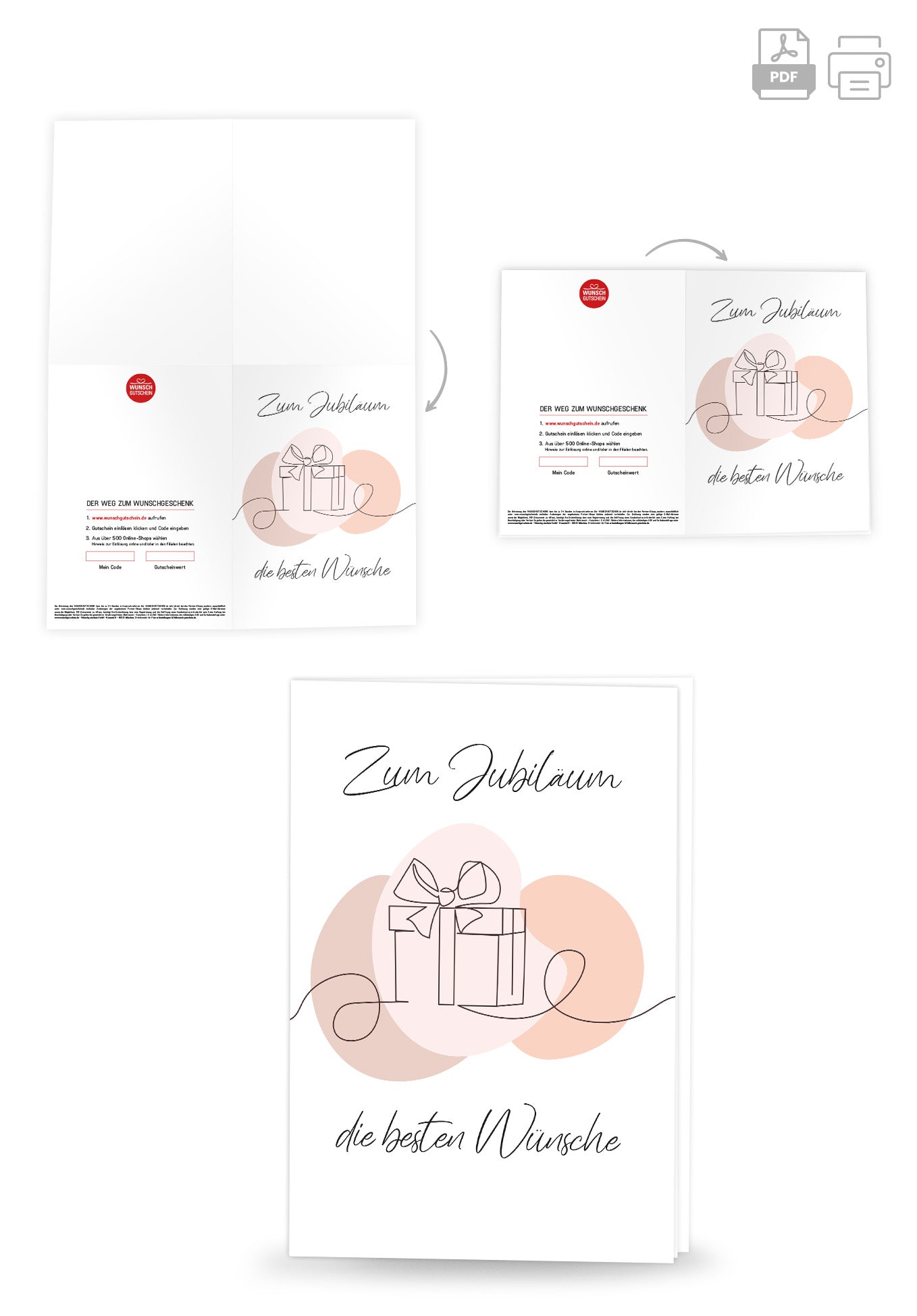 Wunschgutschein Zum Jubiläum - Geschenk – Geschenkgutschein Ansicht 4