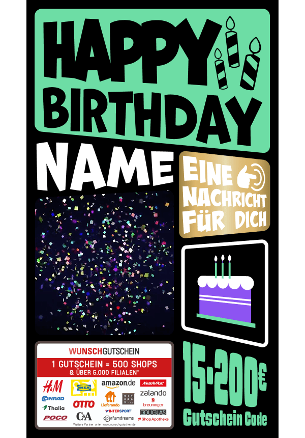 Digital - Happy Birthday - Kerze