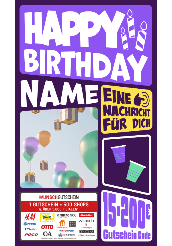 Digital - Happy B-Day - Kerze