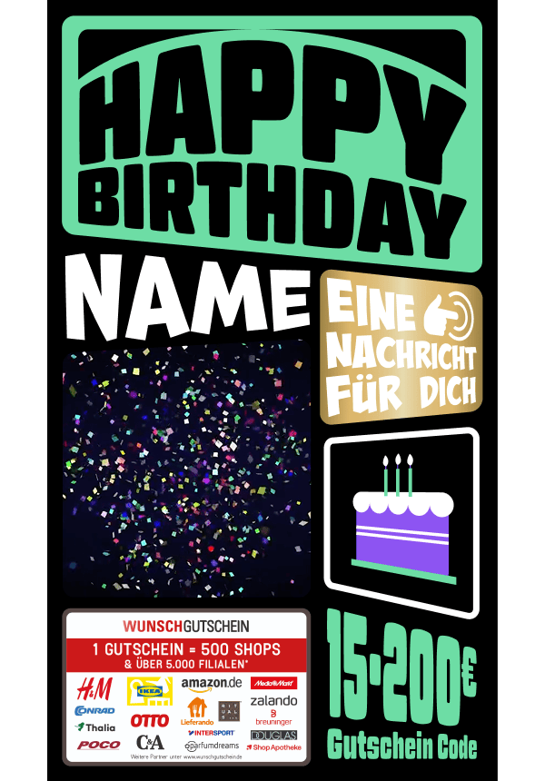 Digital - Happy Birthday - Rund