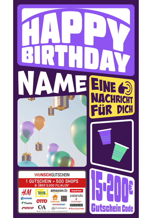 Digital - Happy Birthday - Rund