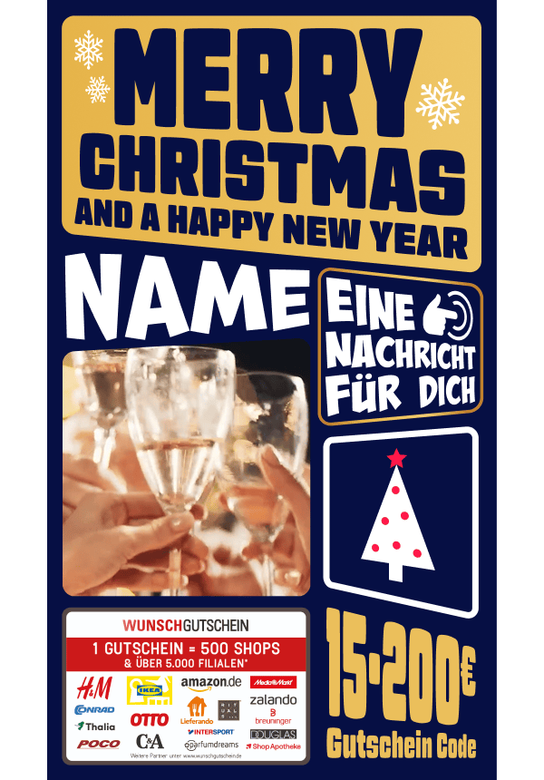 Digital - Merry Christmas - Schneeflocke