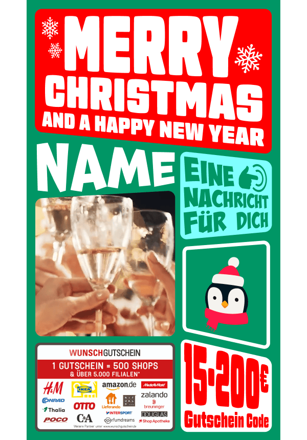 Digital - Merry Christmas - Schneeflocke