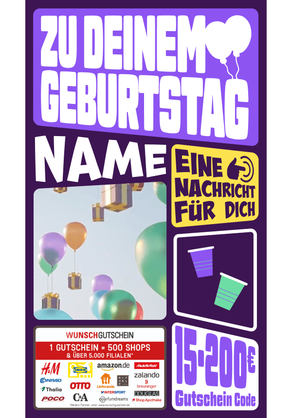 Digital - Zu deinem Geburtstag - Ballon