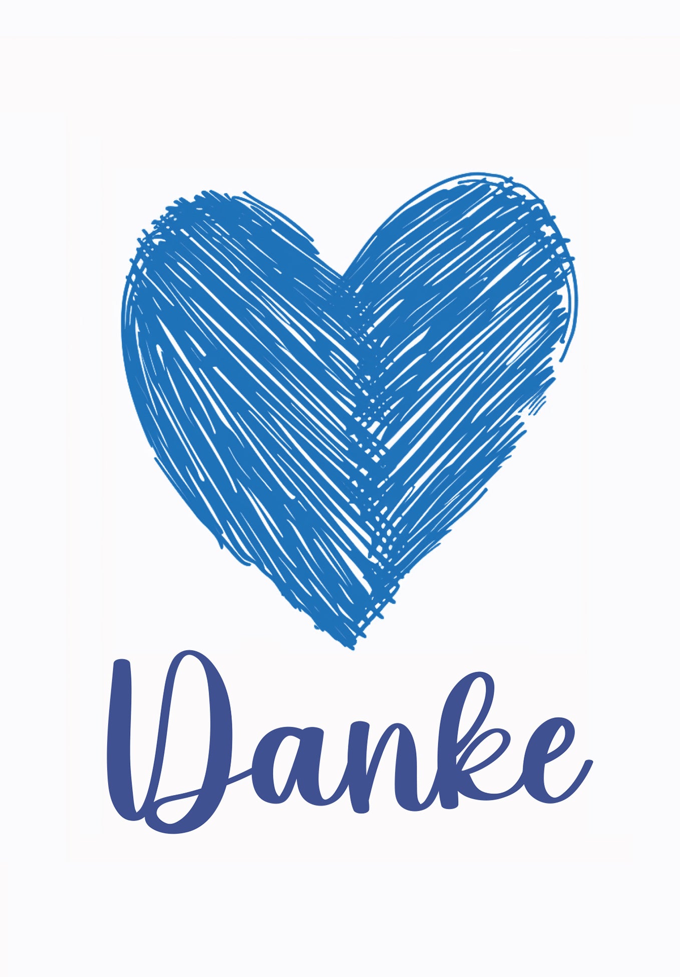 Danke - Herz Blau (Gutscheinwert)