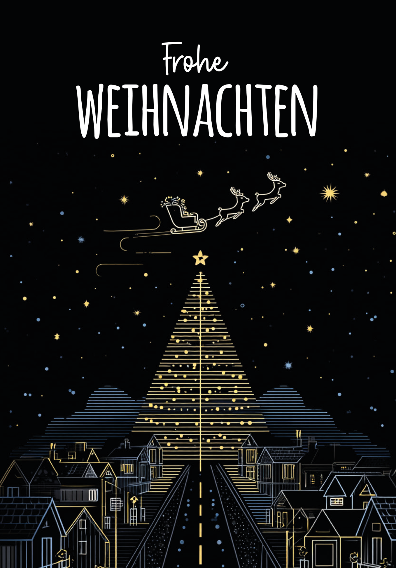 Frohe Weihnachten - Stadt Tannenbaum