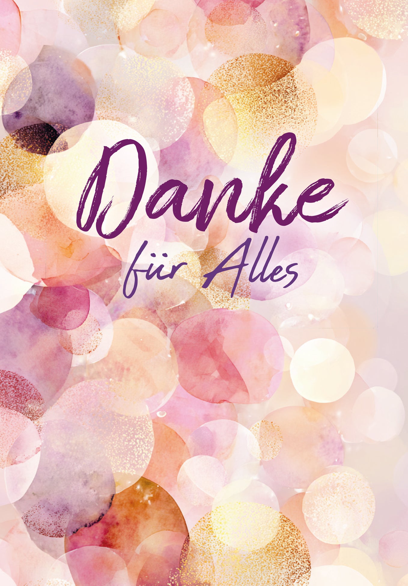 Danke für Alles - Lila Gold (Gutscheinwert)
