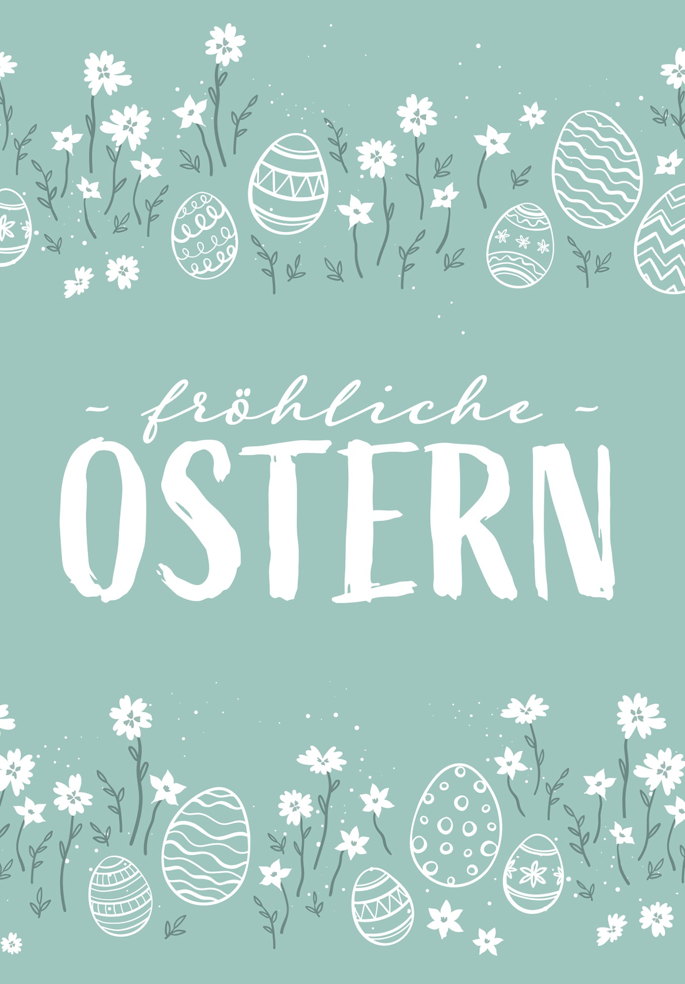 Fröhliche Ostern - Doodle Eier