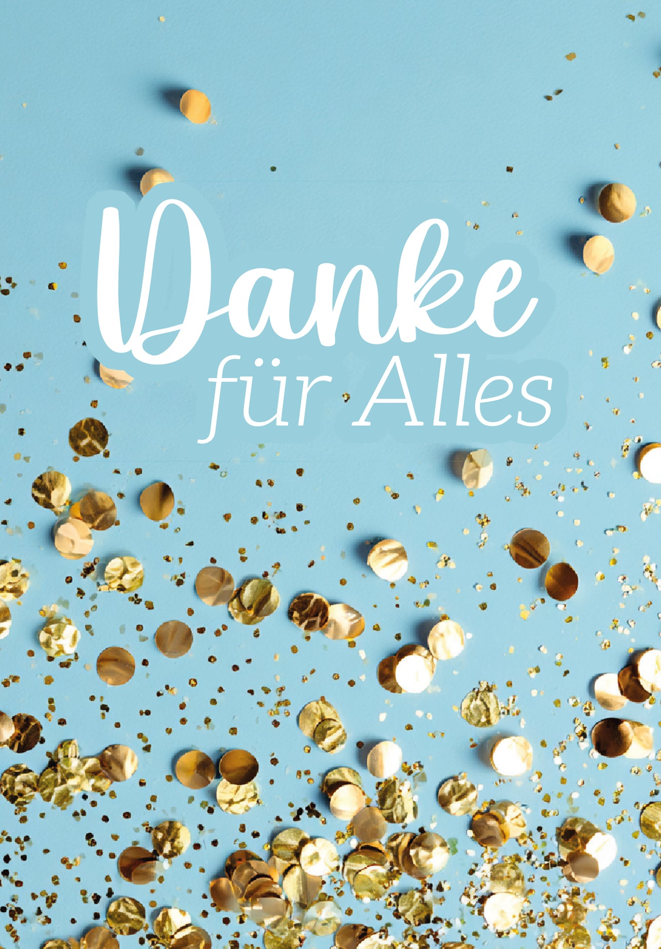 Danke für Alles - Konfetti Blau (Gutscheinwert)