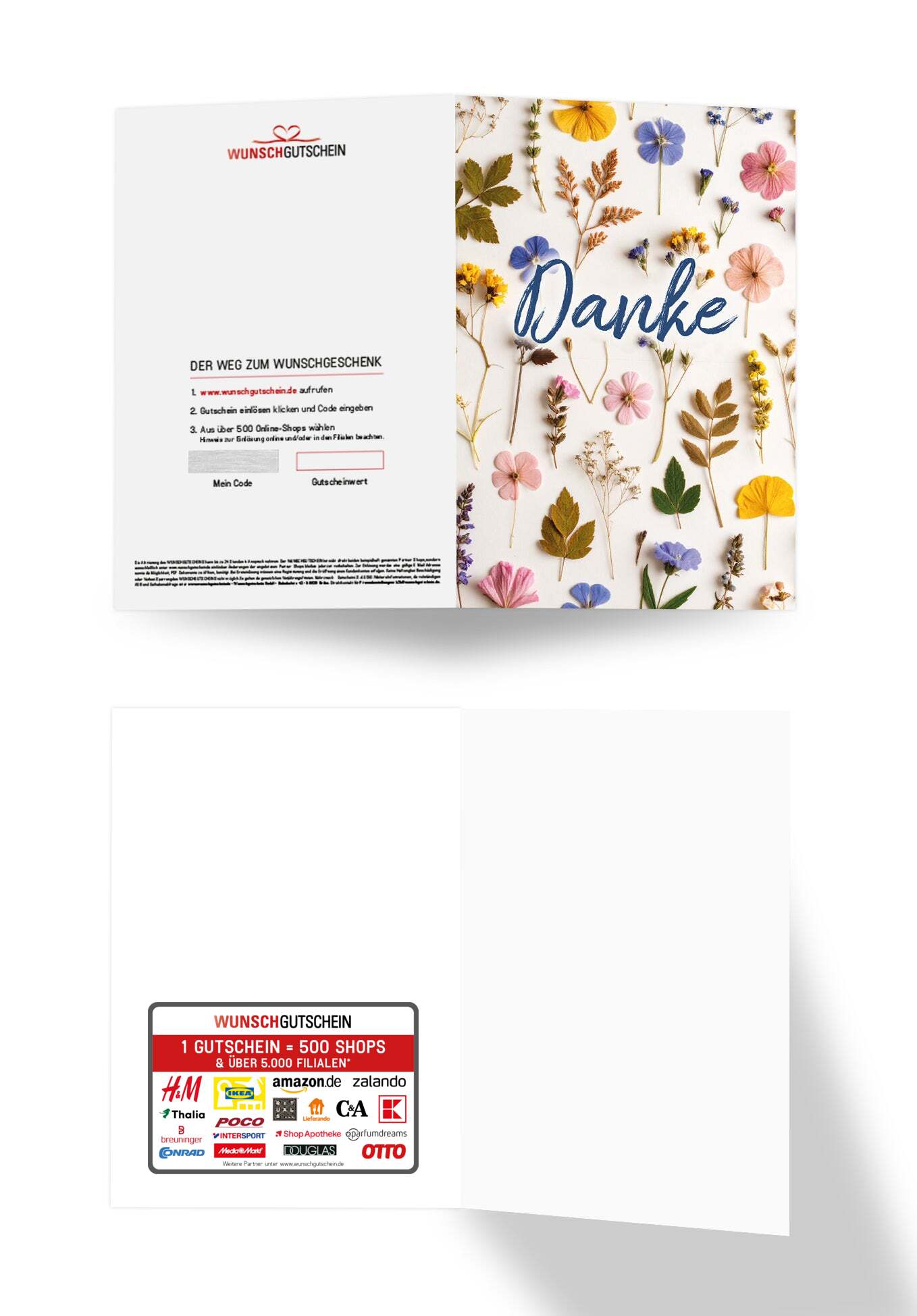 Danke - Trockenblumen Bunt (Gutscheinwert)