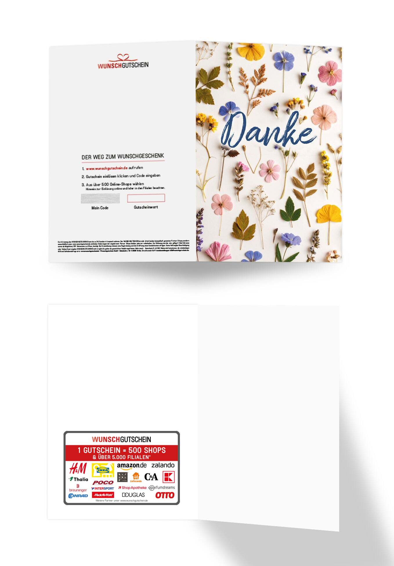 Danke - Trockenblumen Bunt