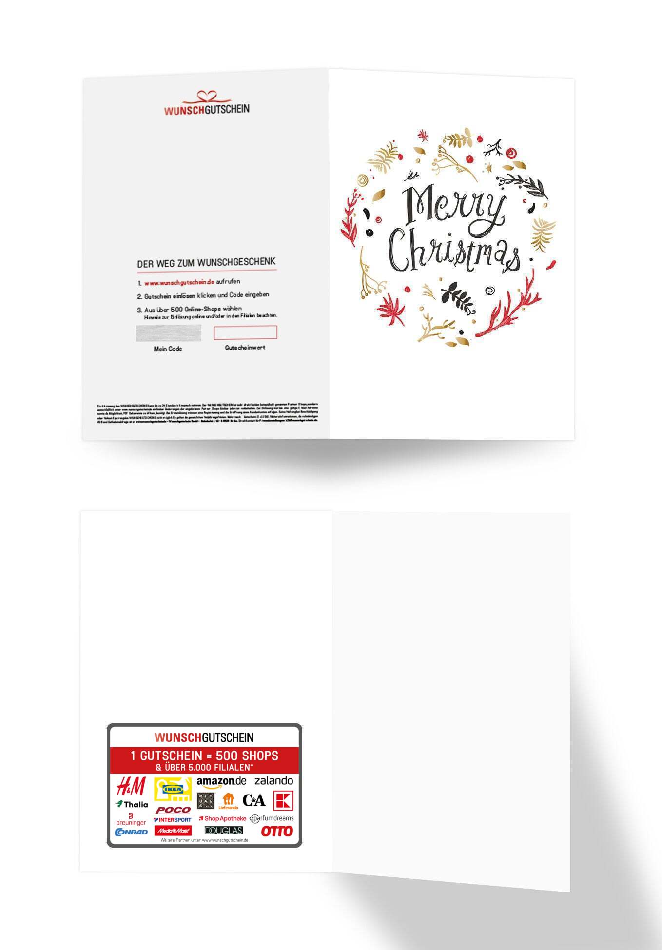 Merry Christmas - Kreis Weiß