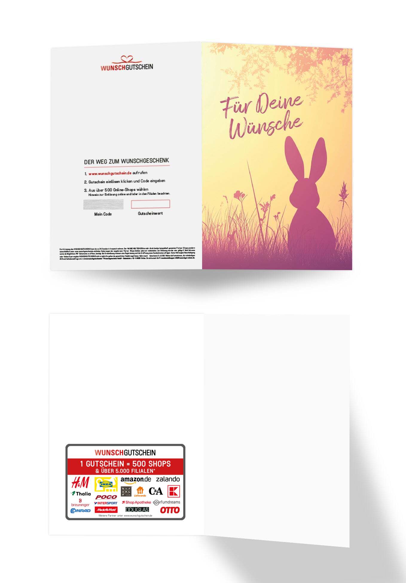 Für Deine Wünsche - Hase Silhouette