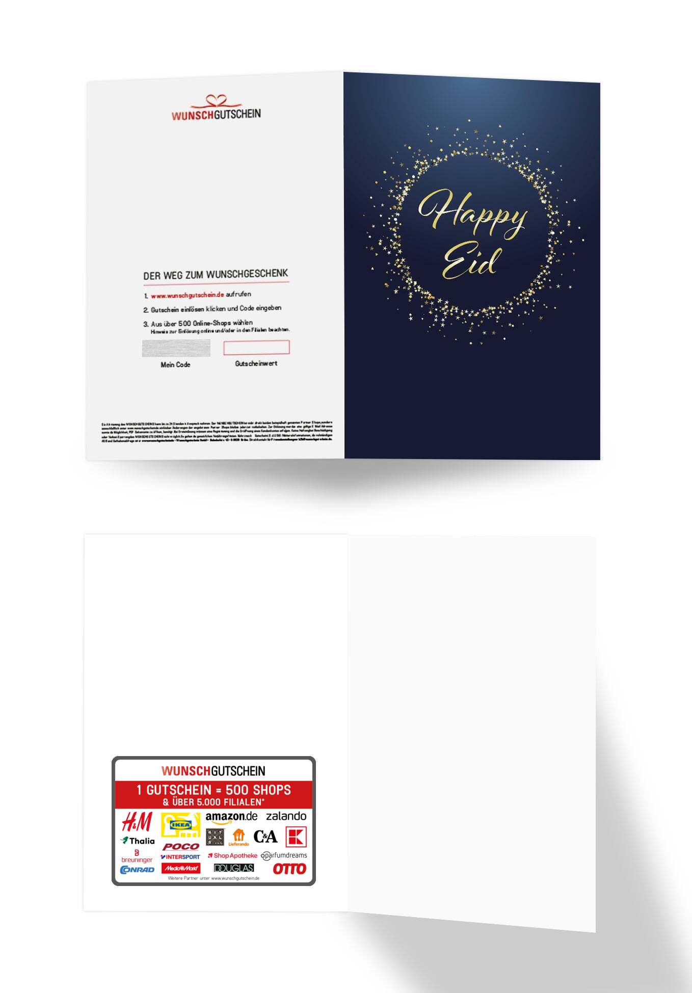 Happy Eid - Blau Gold
