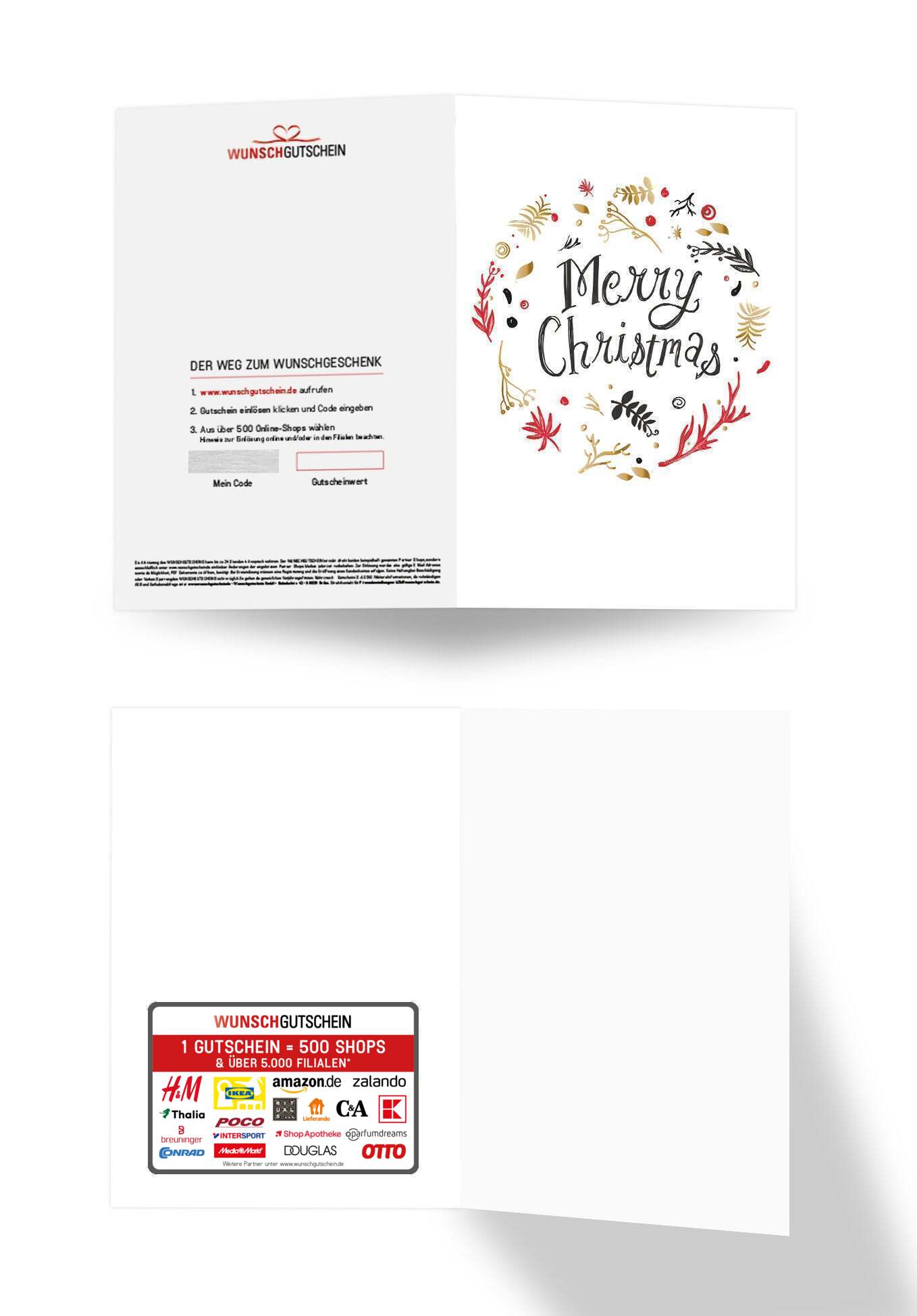 Merry Christmas - Kreis Weiß