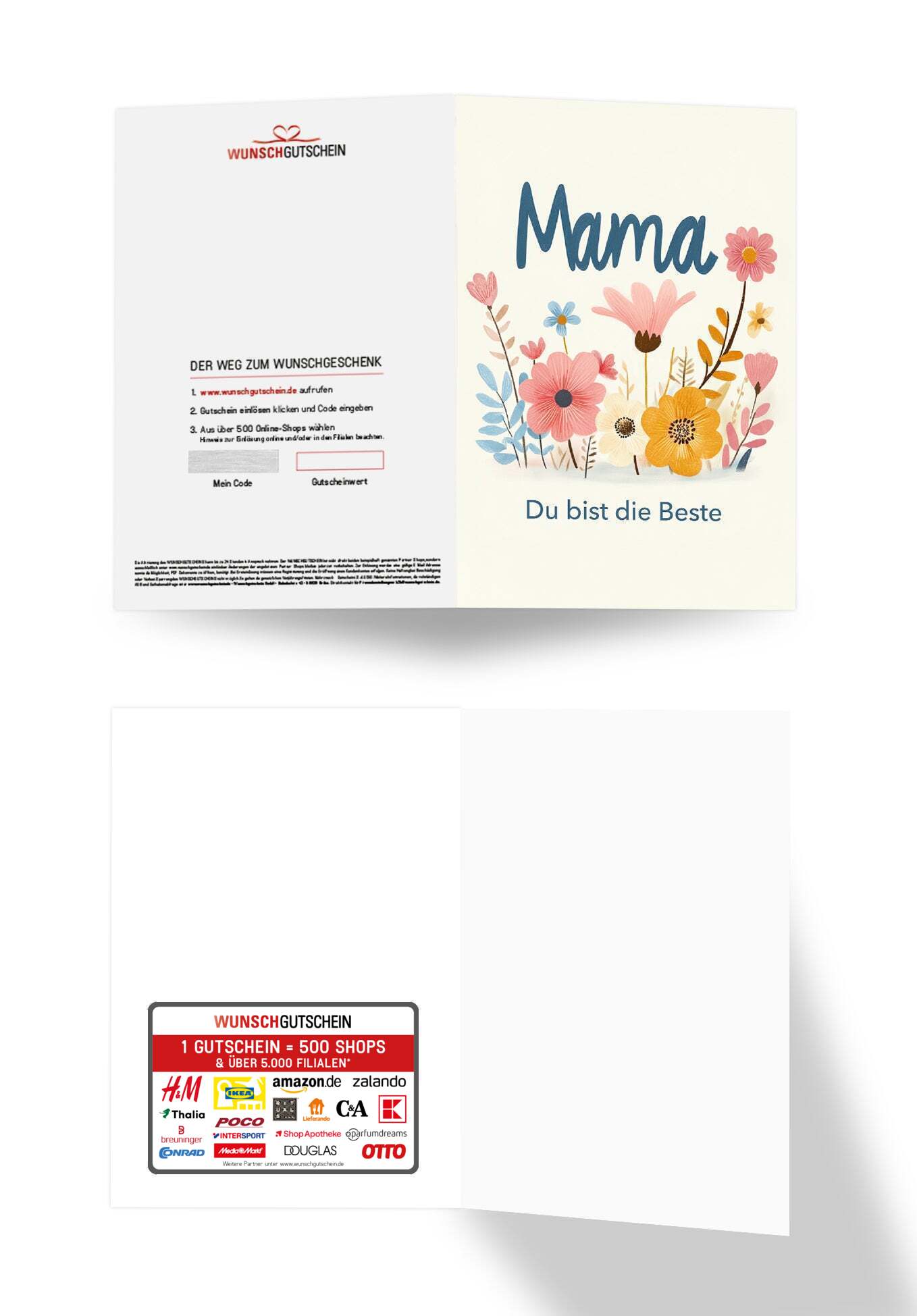 Mama du bist die Beste - Blumen Bunt