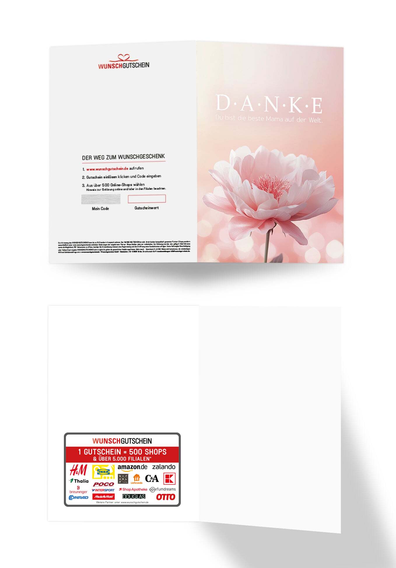 Danke Mama - Blume Rosa