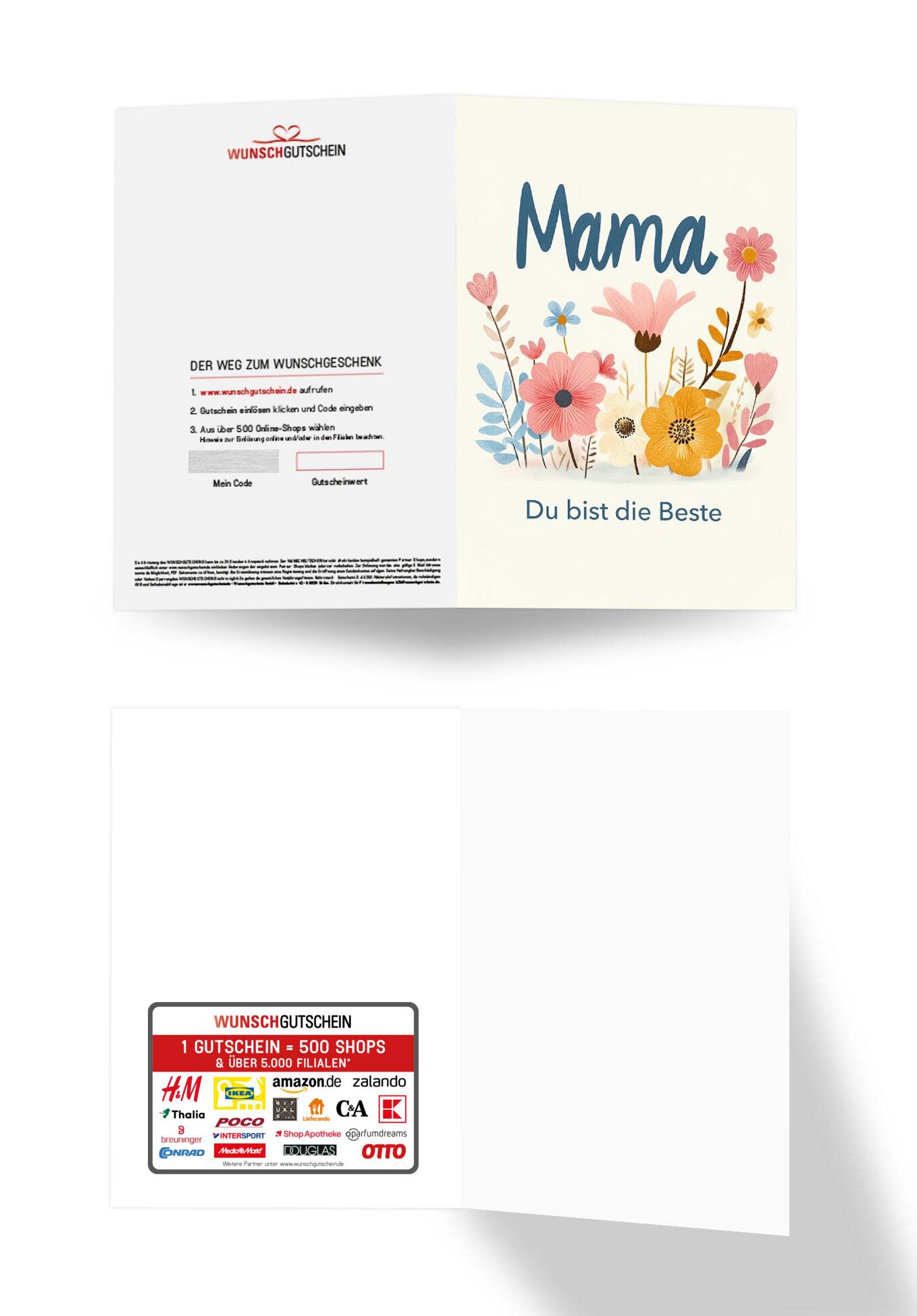 Mama du bist die Beste - Blumen Bunt