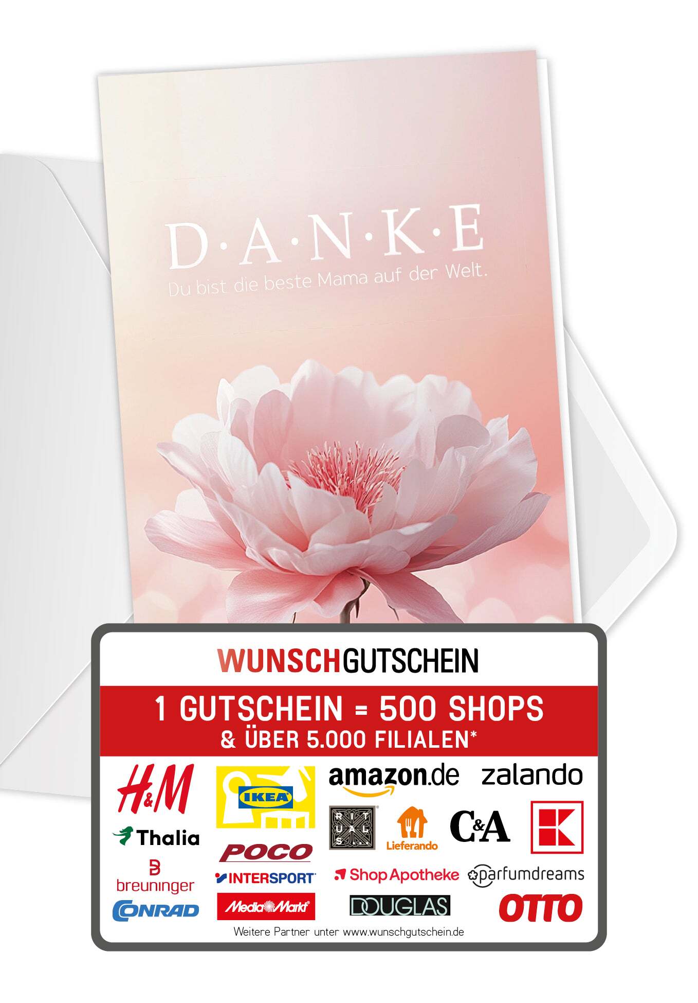 Danke Mama - Blume Rosa