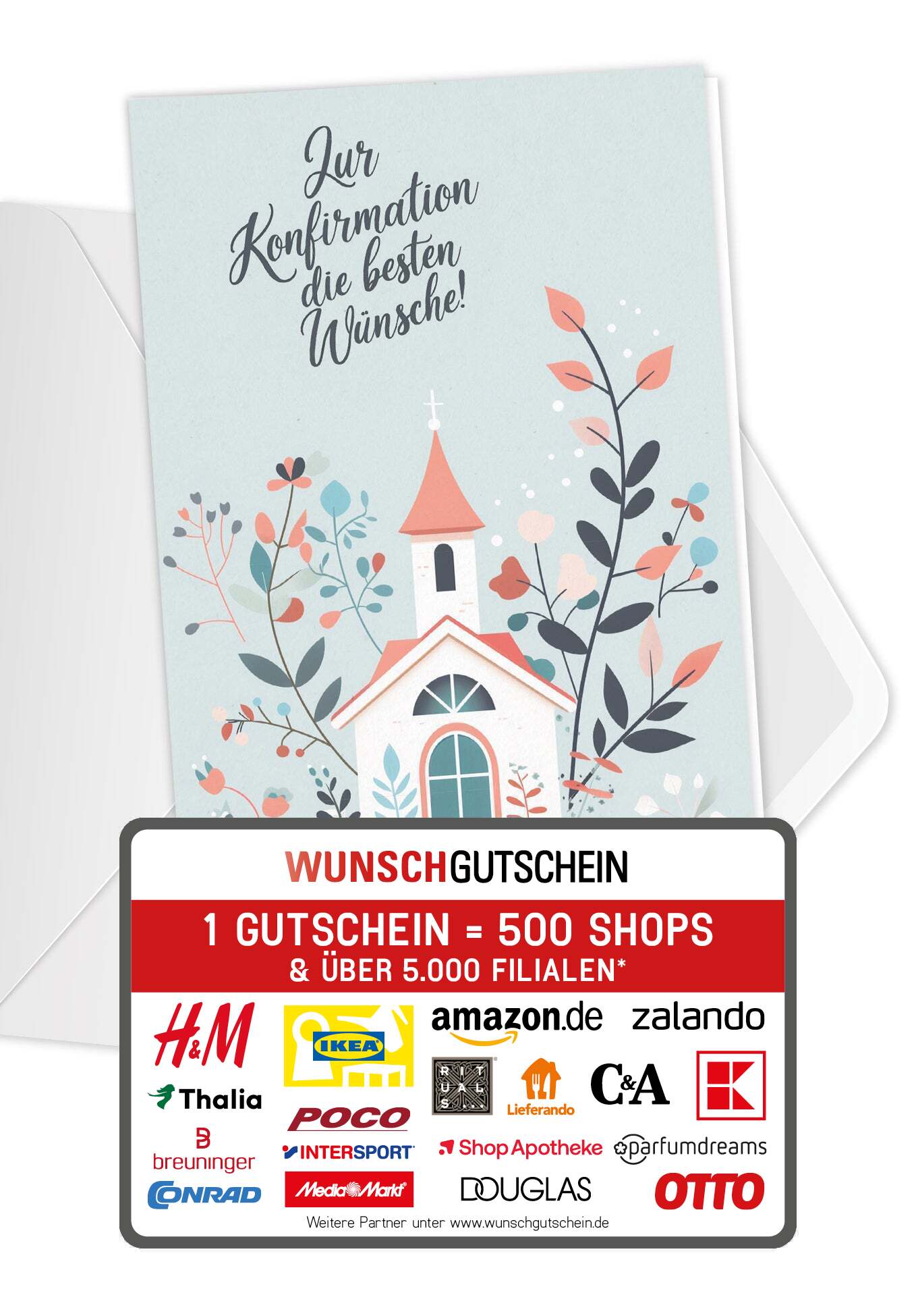Zur Konfirmation - Kirche Rosa