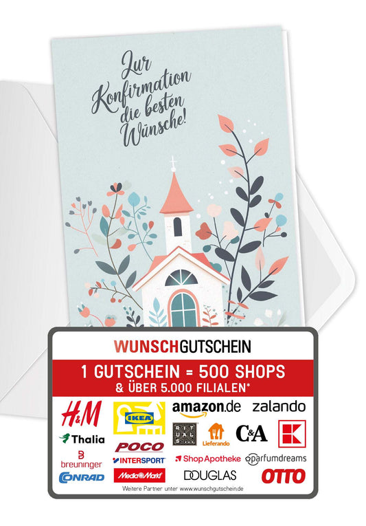 Zur Konfirmation - Kirche Rosa