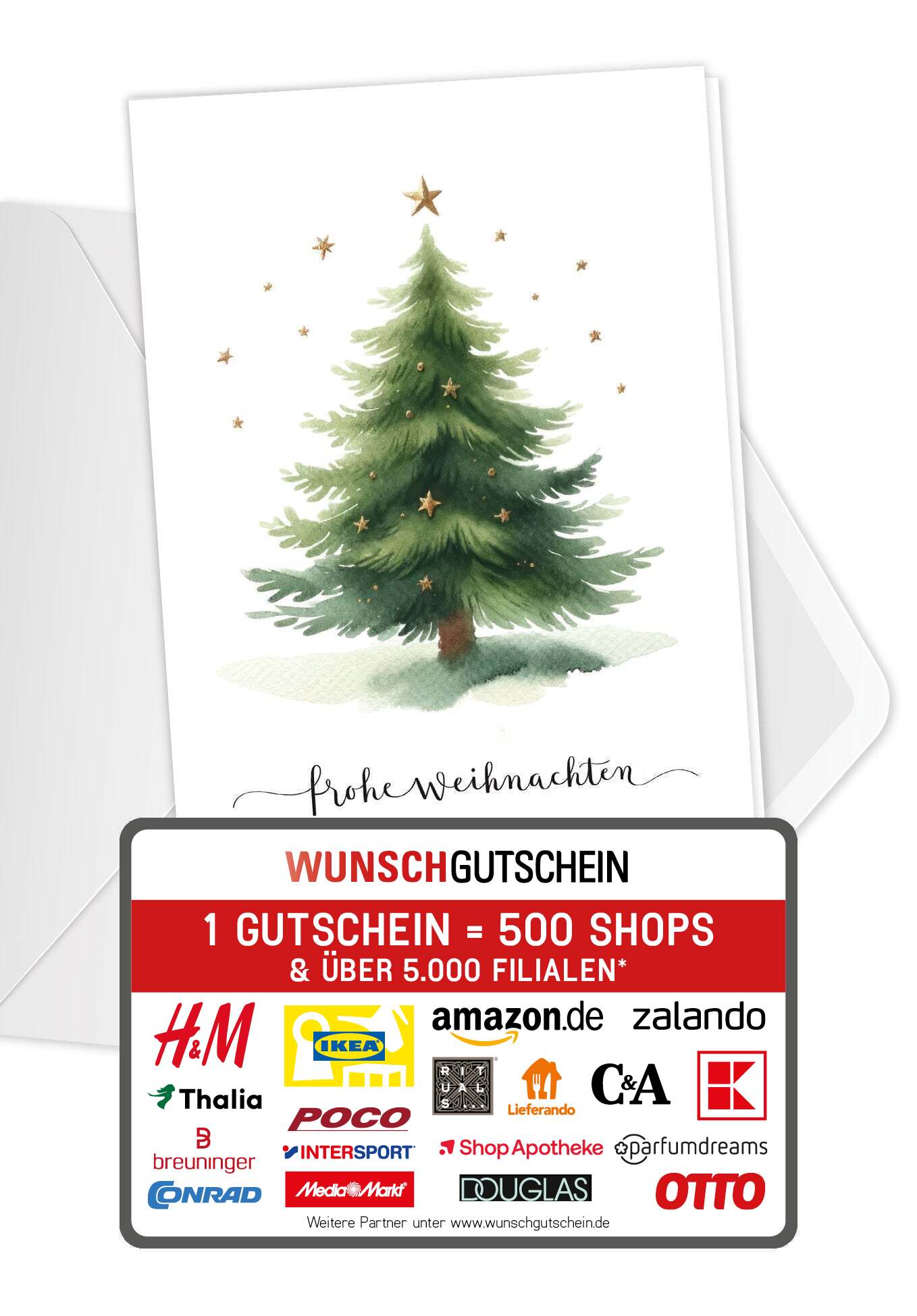 Frohe Weihnachen - Tannenbaum Sterne