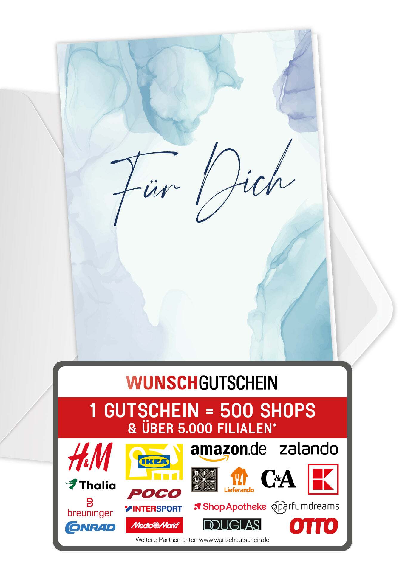 Für Dich - Aquarell Blau
