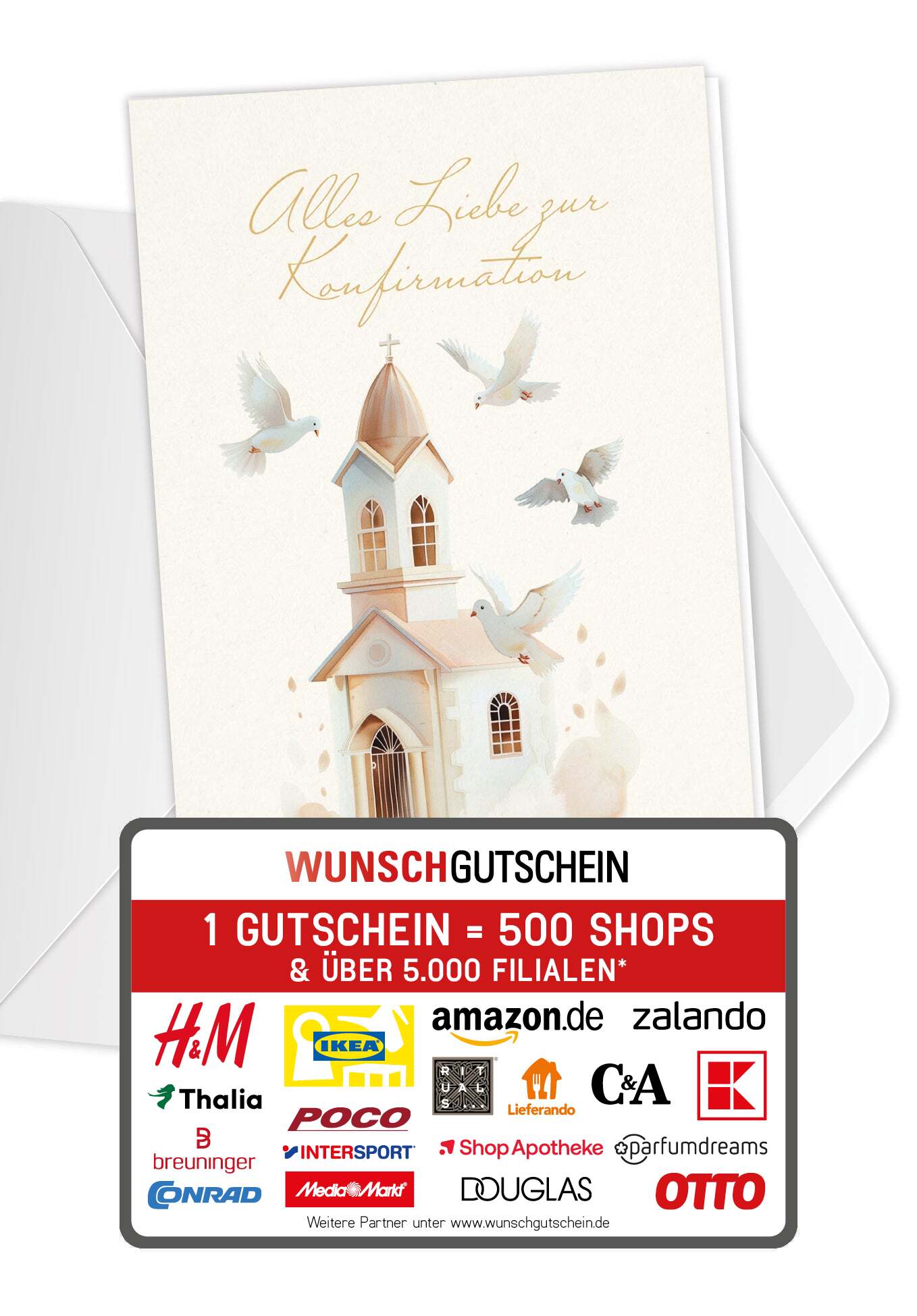 Zur Konfirmation - Kirche Beige