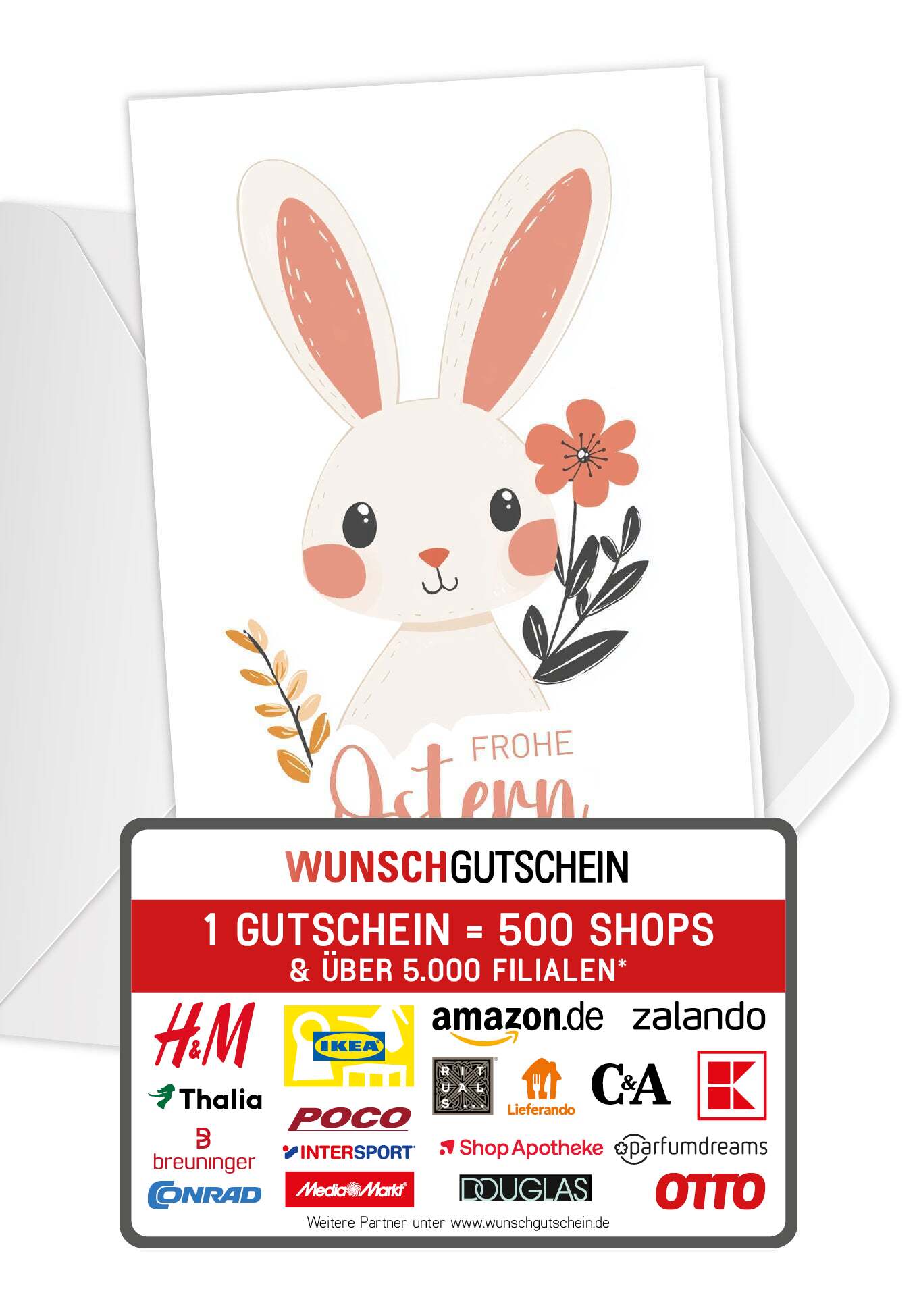 Frohe Ostern - Hase Weiß