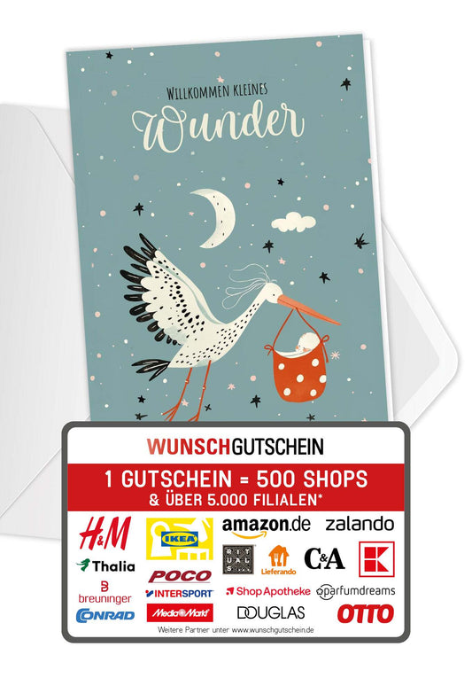 Willkommen kleines Wunder - Storch