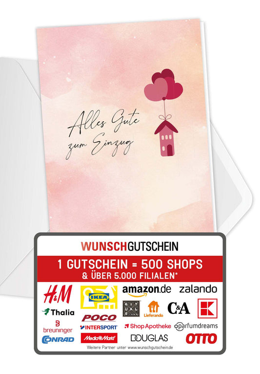 Alles Gute Einzug - Herz Haus