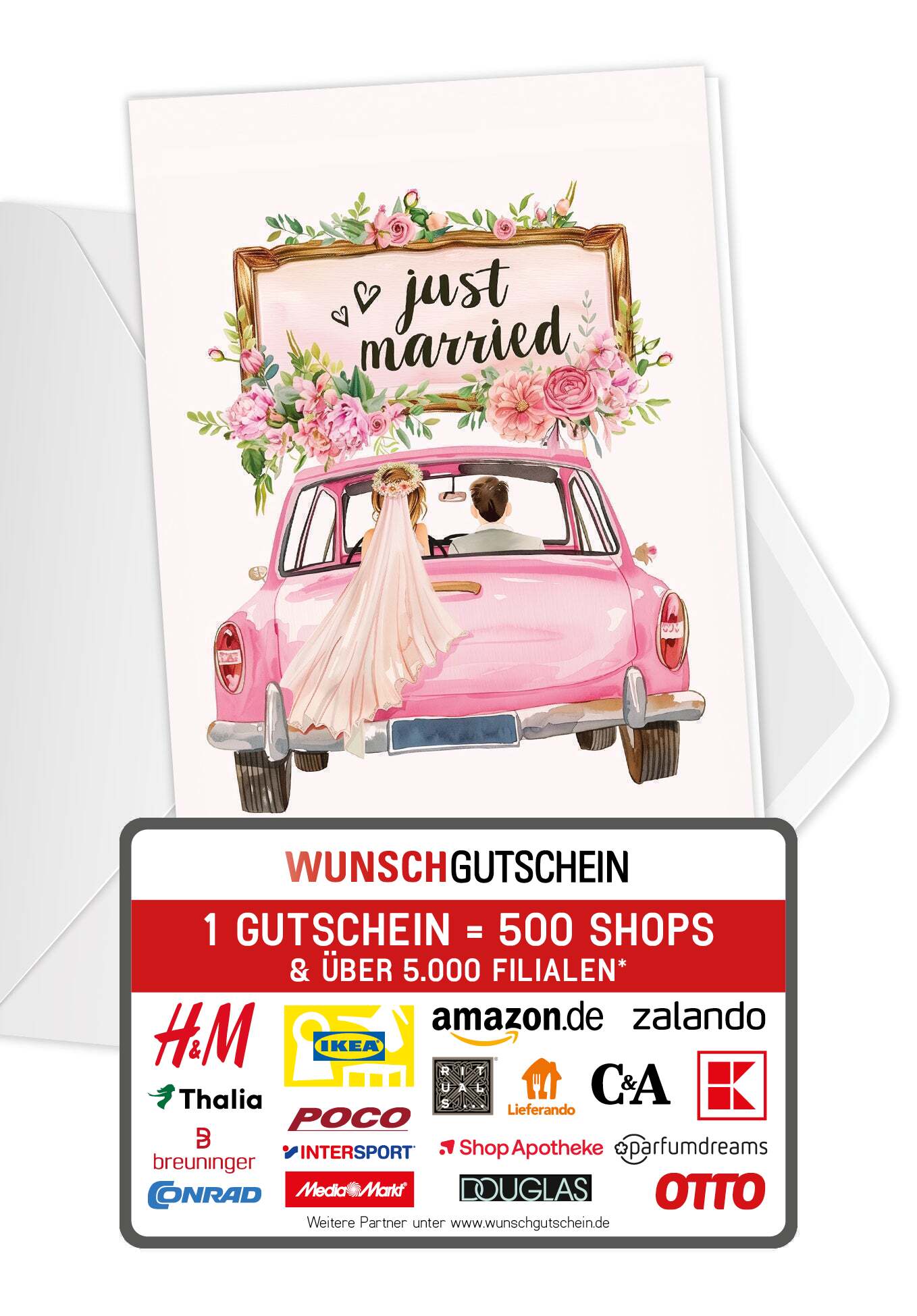 Just Married - Auto Rosa