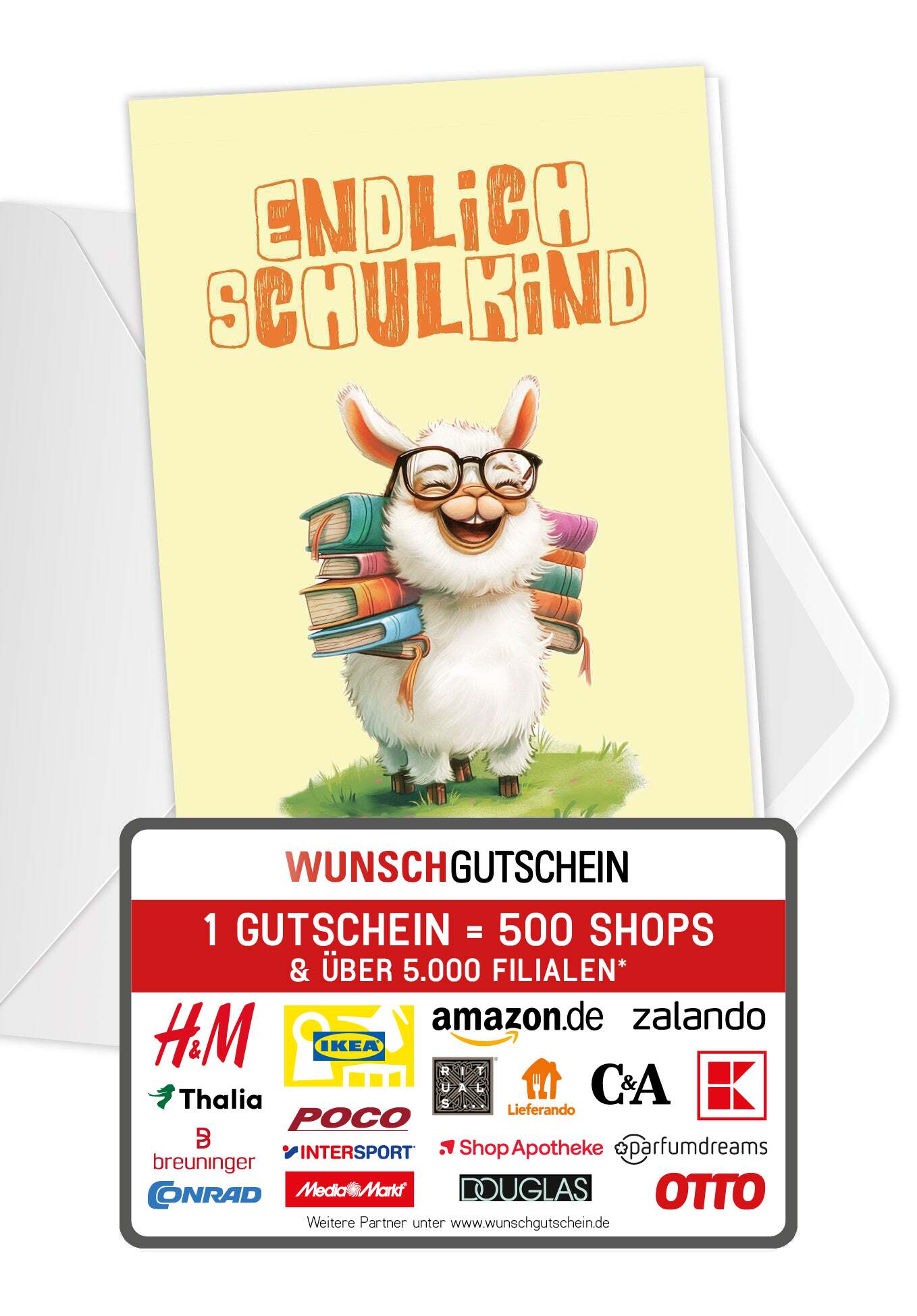 Endlich Schulkind - Lama
