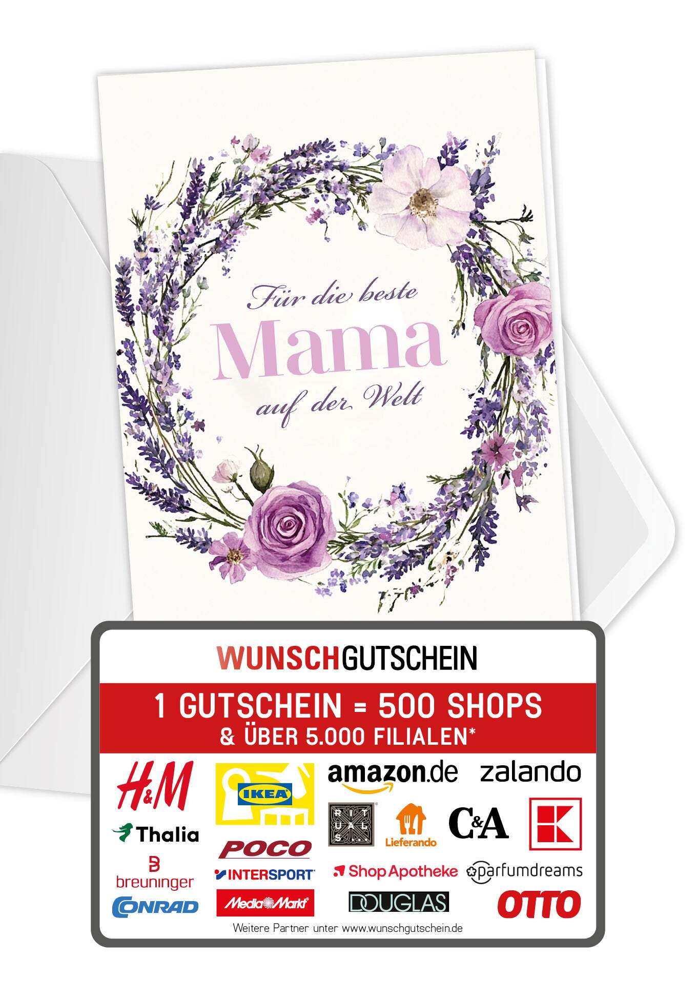 Für die beste Mama - Blumenkranz Lila
