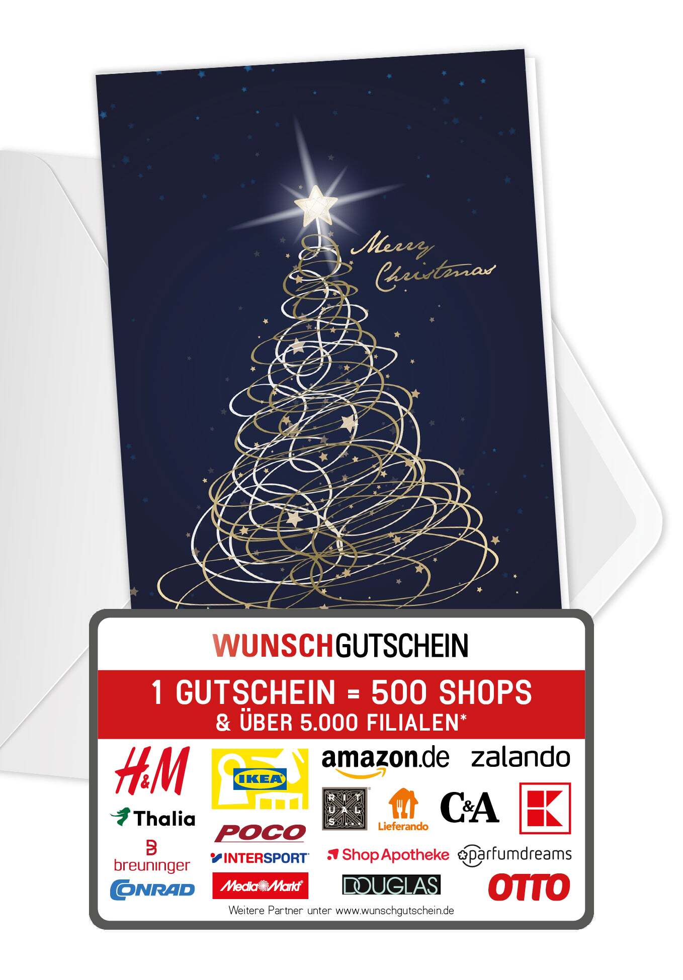 Merry Christmas - Tannenbaum Blau