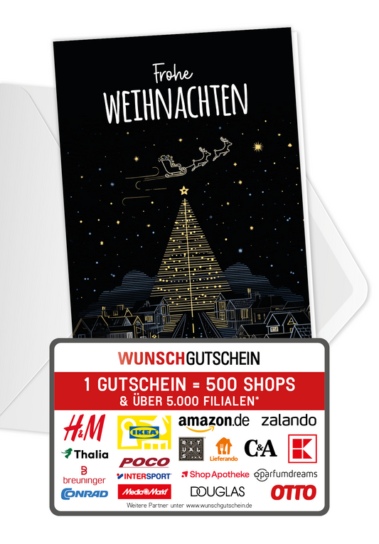 Frohe Weihnachten - Stadt Tannenbaum