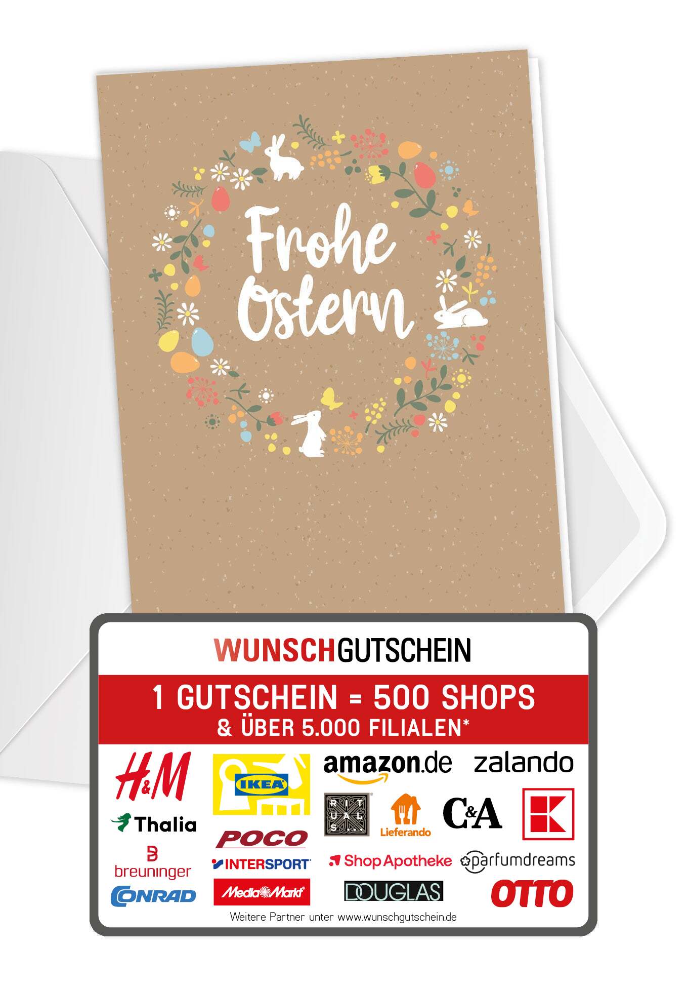 Frohe Ostern - Kranz Beige