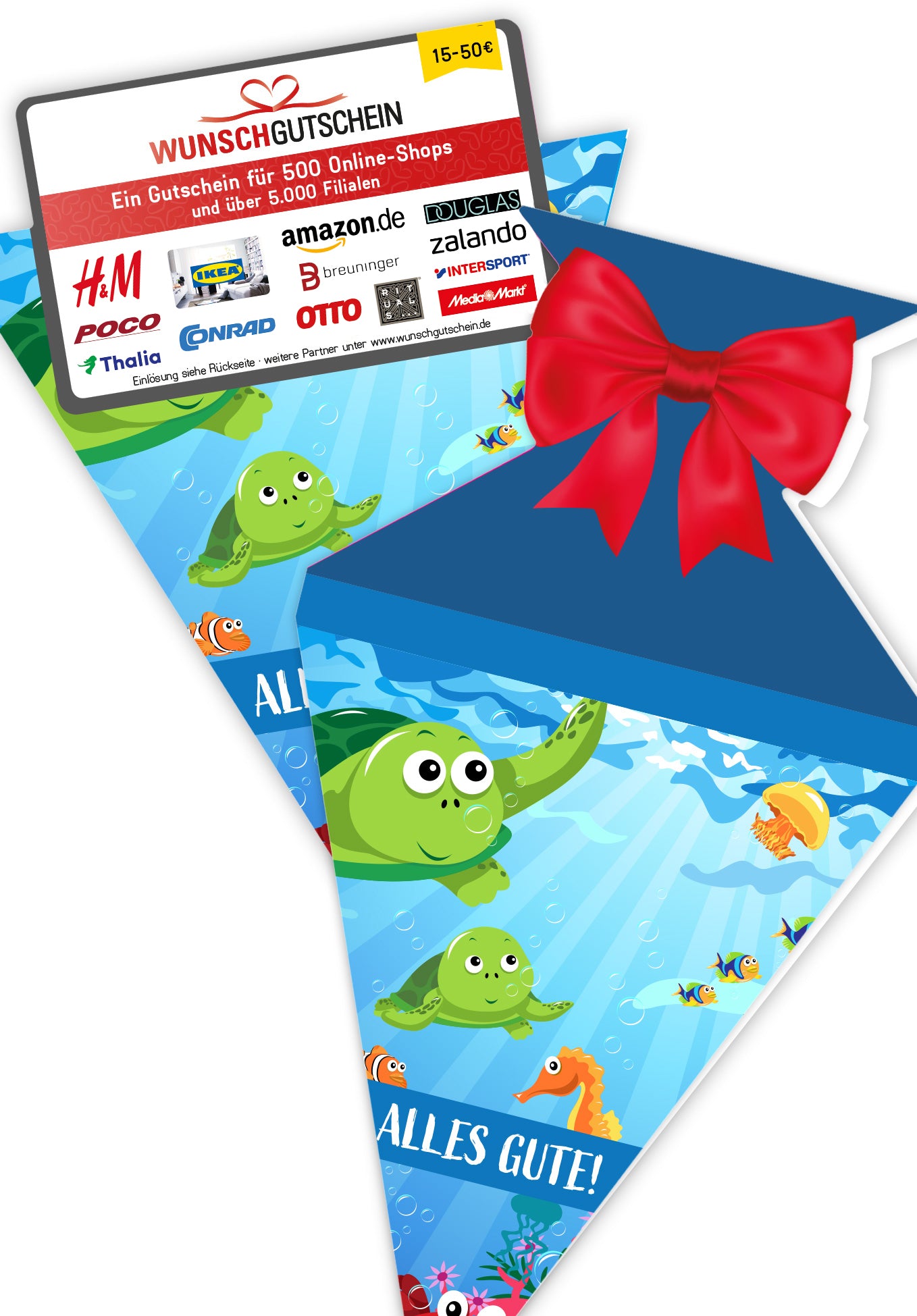 Alles Gute - Schultüte Wasserwelt