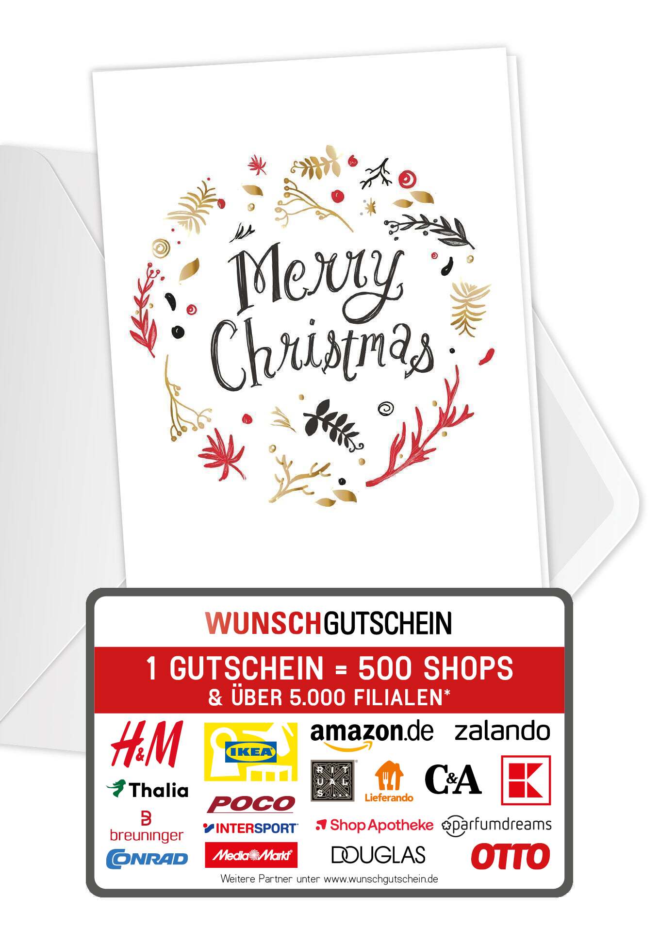 Merry Christmas - Kreis Weiß