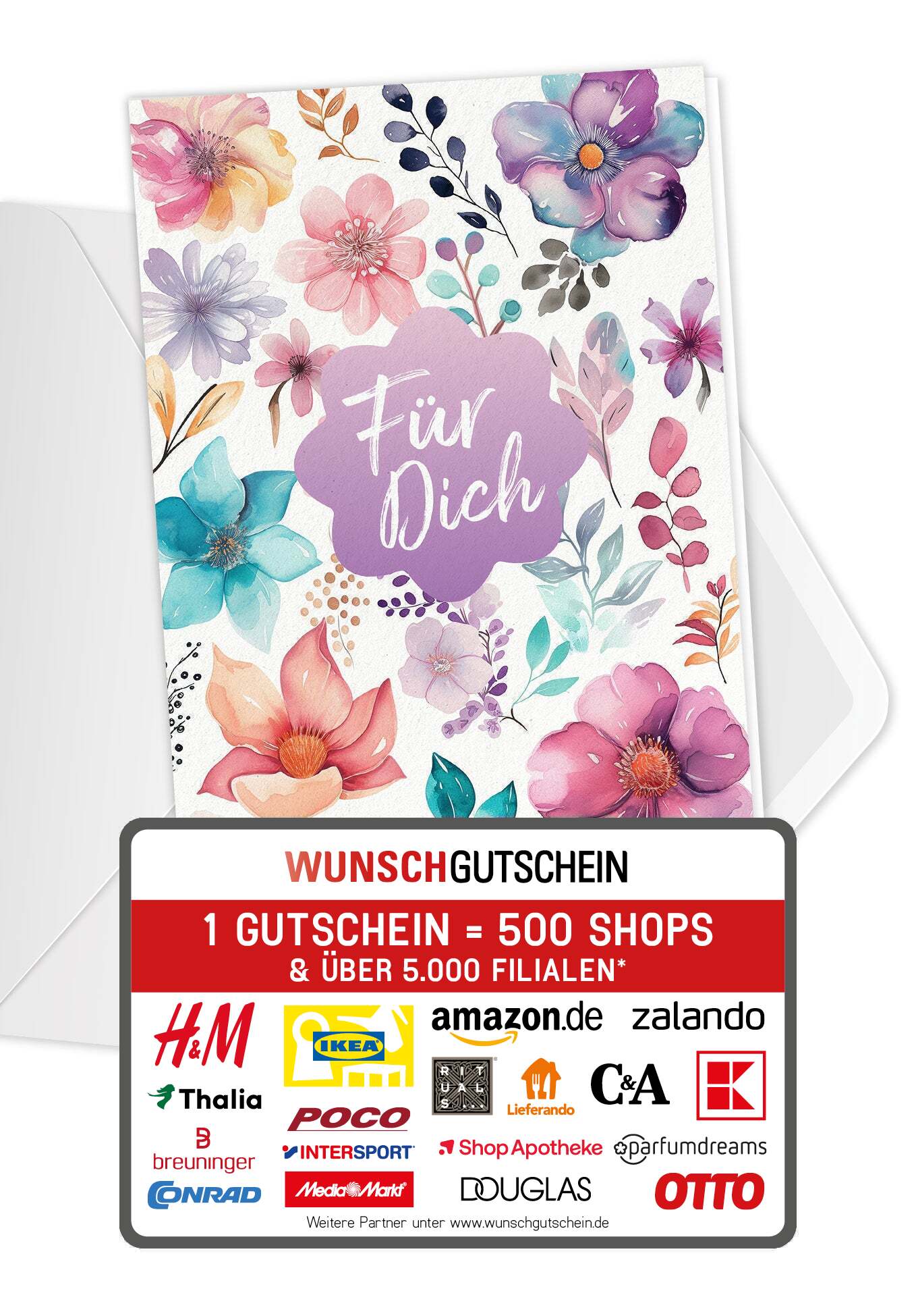 Für Dich - Blumen Aquarell