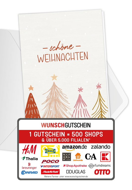 Schöne Weihnachten - Tannenbäume