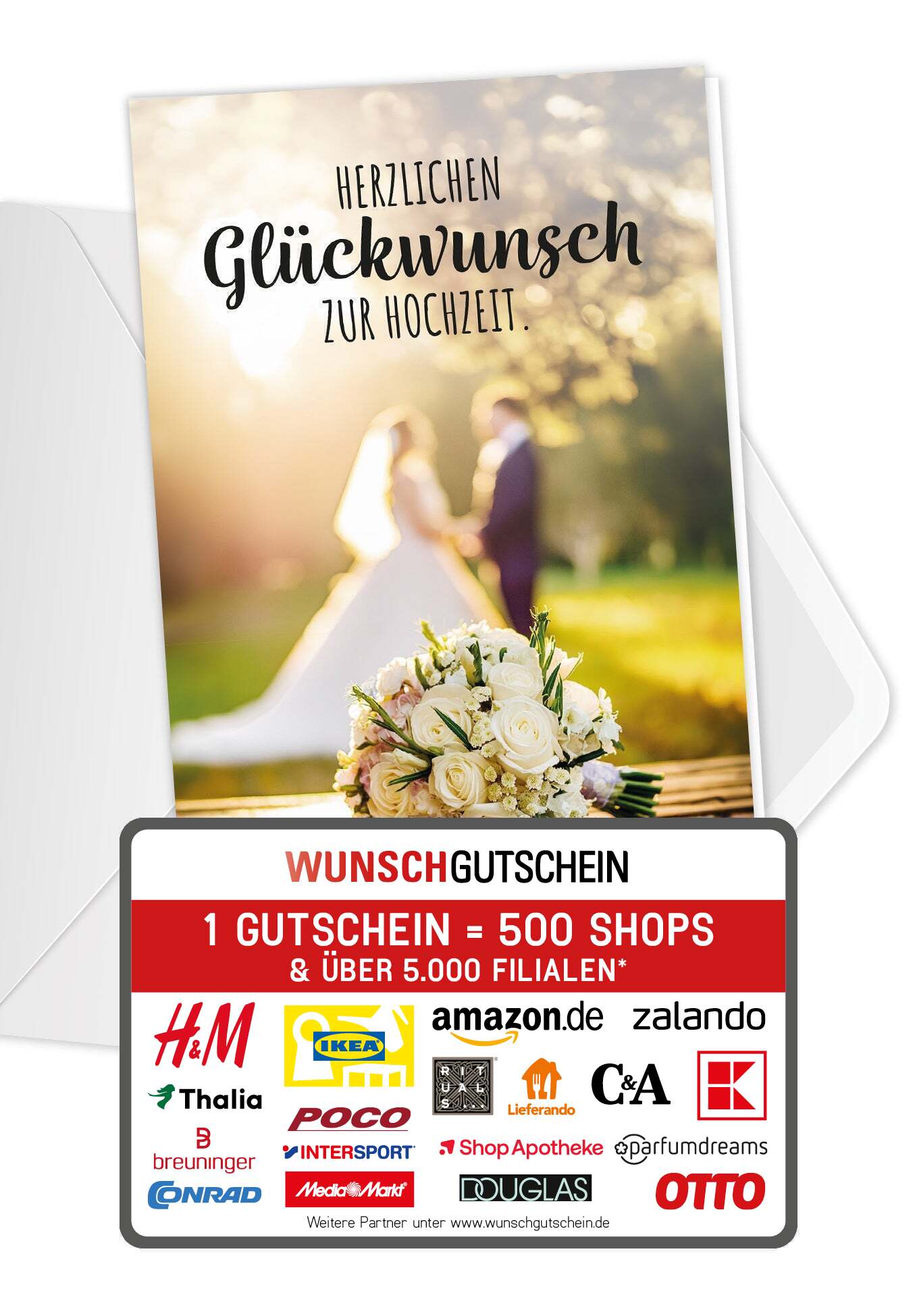 Glückwunsch zur Hochzeit - Hochzeitsstrauss