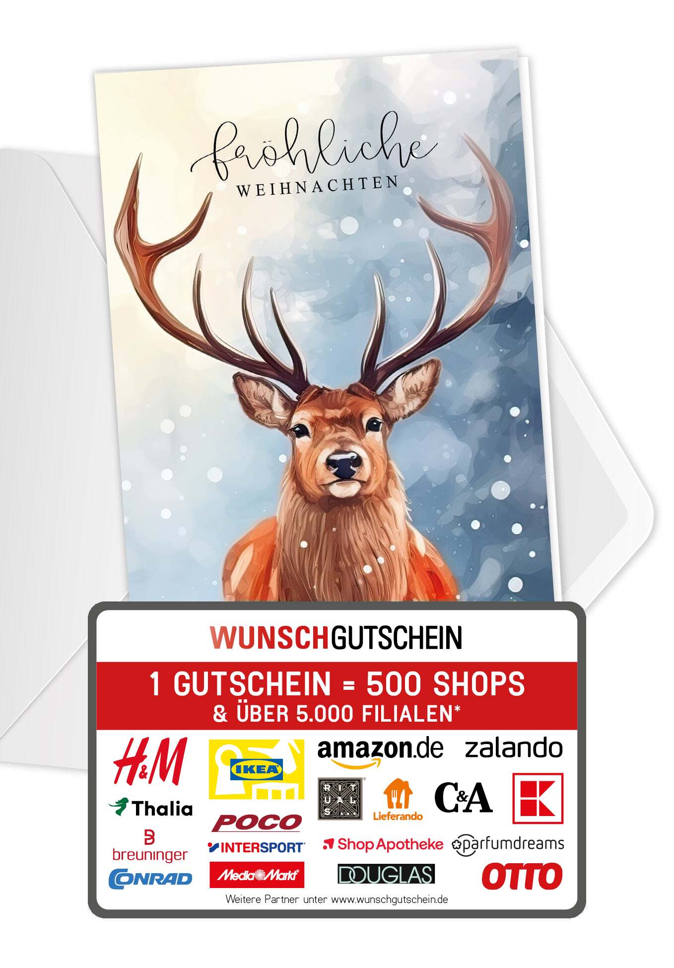 Fröhliche Weihnachten - Hirsch