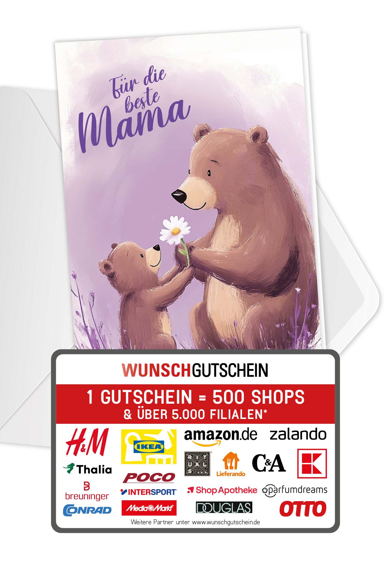 Für die beste Mama - Bären Lila