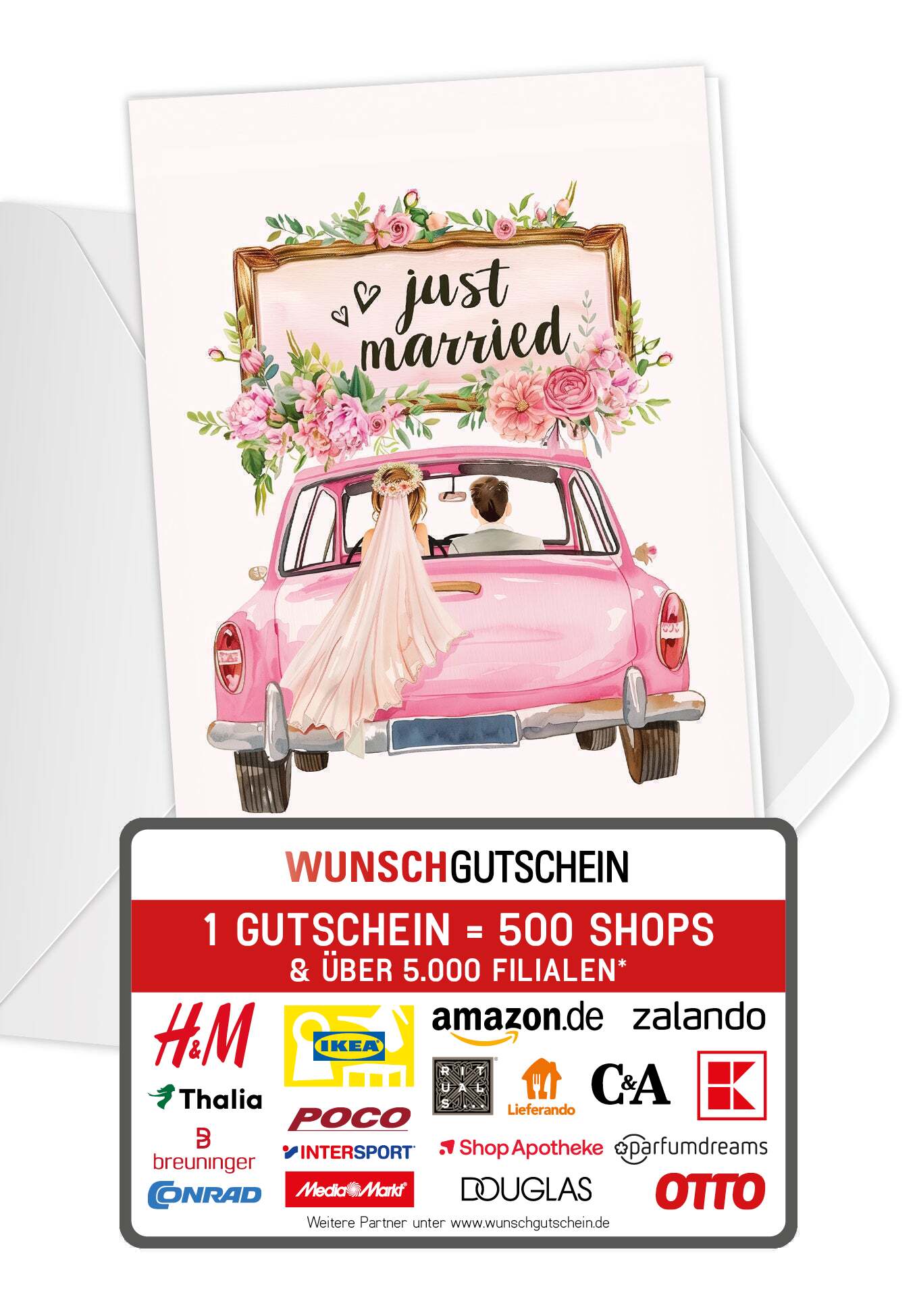 Just Married - Auto Rosa
